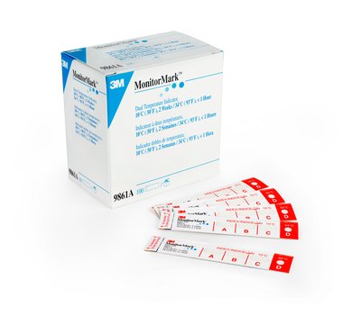 3m? 監(jiān)視器mark? 9861a時(shí)間溫度顯示儀，10°c/50°f，記錄時(shí)間2周，每箱500個(gè)。